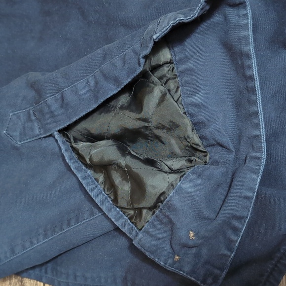 Woolrich Green Label Flannel Lined Shirt Jacket Size Large In Deep Navy Blue - Picture 10 of 12